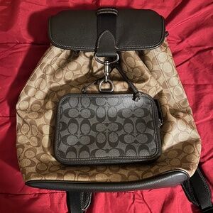 Coach Signature Canvas Backpack